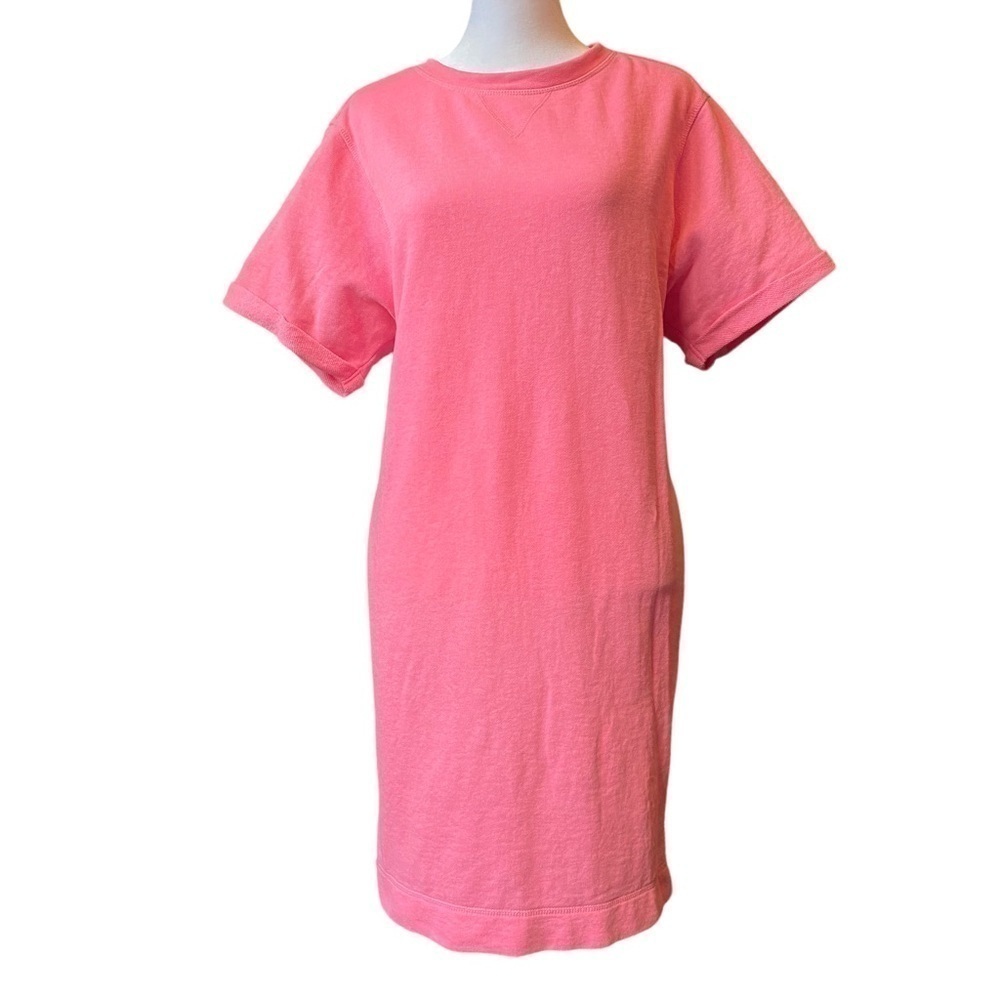 Cabana by Crown & Ivy woman's Medium sunwashed Pink knit jersey midi dress